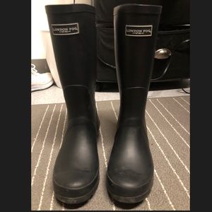 London Fog Black Rain Boots Size 7